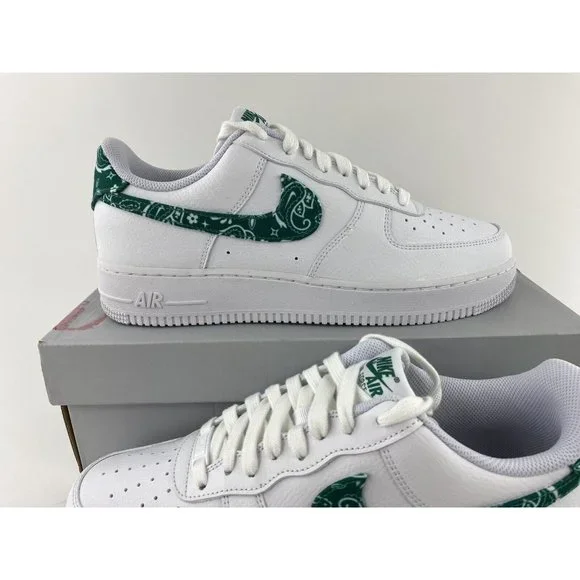 Nike Air Force 1 Low 07 Green Paisley Women's 11.5 / Men's 10 Sneakers B-Grade - Picture 5 of 12